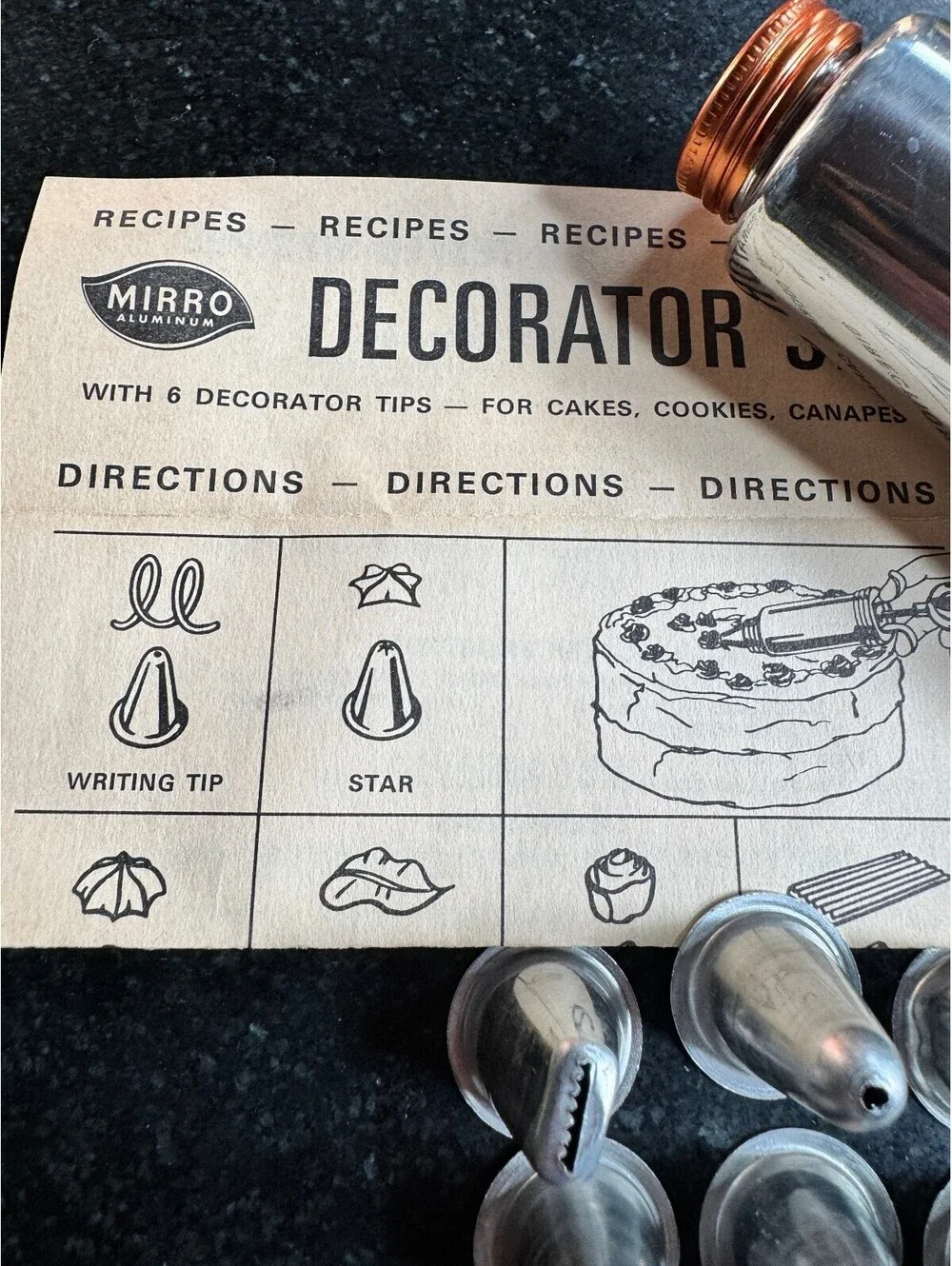Vintage Mirro Decorator Kit Complete (Model M-0360) 1950s/60s